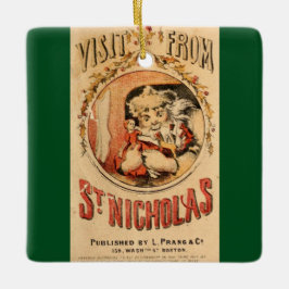 Besuch von Sankt Nikolaus Keramikornament