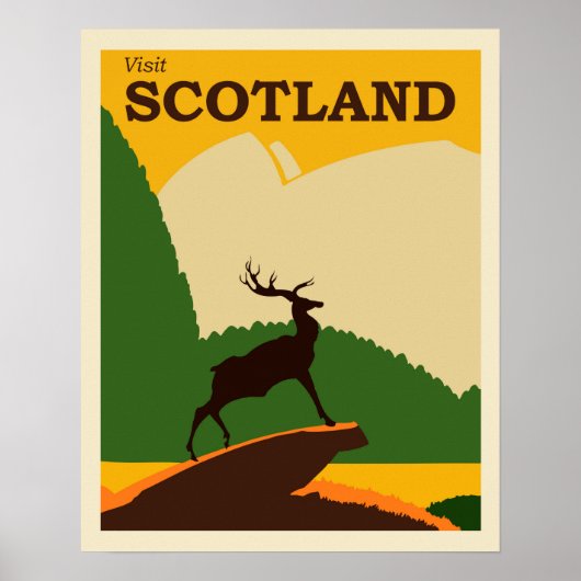 Besuch von Scotland Vintage Travel Poster (Vorne)