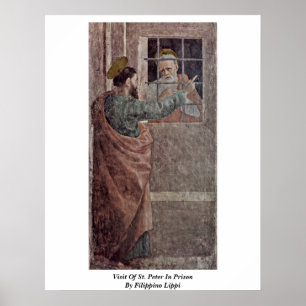 Besuch von St. Peter im Gefängnis von Filippino Li Poster