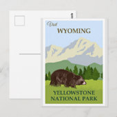 Besuch Wyoming, Yellowstone Nationalpark Postkarte (Vorne/Hinten)