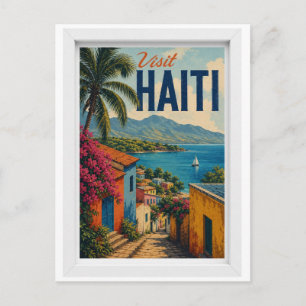 Besuche Haiti Reise Vintage Postkarte