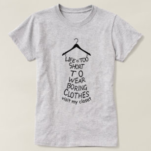 Besuche Meinen Kleiderschrank Damen Graues T-Shirt