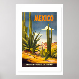 Besuche Mexiko Vintage Reiseposter Klassiker Poster