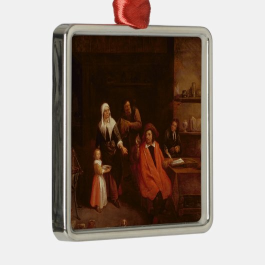 Besuchen des Doktors Silbernes Ornament (Rechts)