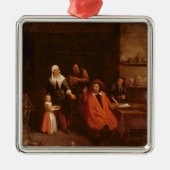 Besuchen des Doktors Silbernes Ornament (Vorne)