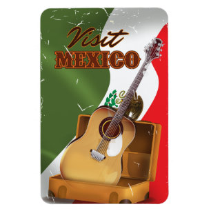 Besuchen Mexiko Vintage Reiseplakat Magnet