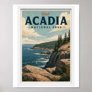 Besuchen Sie Acadia National Park Reise Vintage Poster