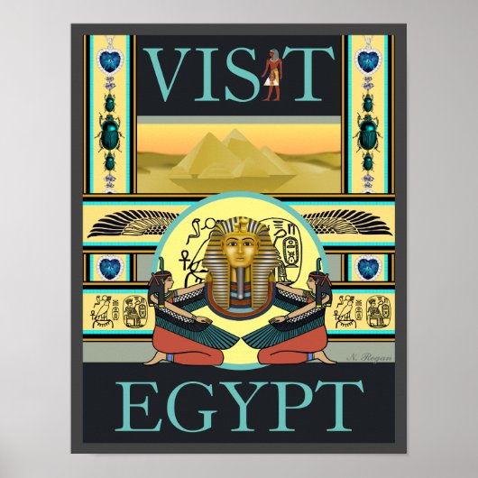 Besuchen Sie Ägypten Zuhause/ Office Decor (12.5"x Poster (Vorne)