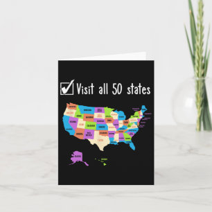 Besuchen Sie alle 50 Staaten - Geschenkliste der U Karte