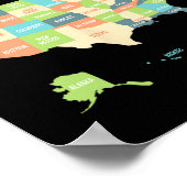 Besuchen Sie alle 50 Staaten Shirt Poster (Ecke)