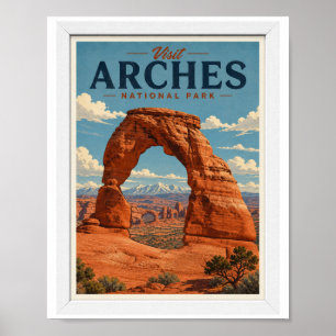 Besuchen Sie Arches National Park Reise Vintage Poster