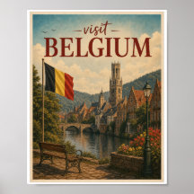 Besuchen Sie Belgien Reise Vintage