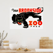 Besuchen Sie Brookside Zoo Free Vintag Style Poster (Küche)