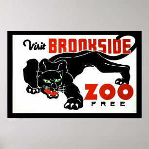 Besuchen Sie Brookside Zoo Free - WPA Poster mit P
