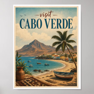 Besuchen Sie Cabo Verde Travel Vintage Poster