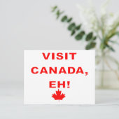 Besuchen Sie Canada Eh! Postkarte (Stehend Vorderseite)