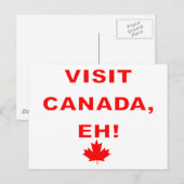 Besuchen Sie Canada Eh! Postkarte (Vorne/Hinten)