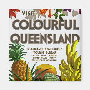 Besuchen Sie Colorful Queensland Magnet