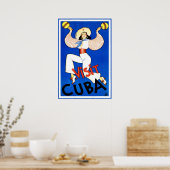 Besuchen Sie Cuba Vintage Reise Poster (Küche)