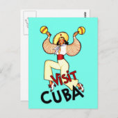 Besuchen Sie Cuba Vintage Reise Postkarte (Vorne/Hinten)