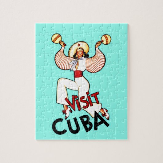 Besuchen Sie Cuba Vintage Reise Puzzle (Vertikal)