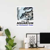 Besuchen Sie das Aquarium im Fairmont Park WPA Poster (Heimbüro)