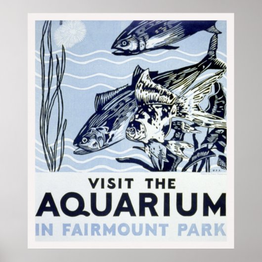 Besuchen Sie das Aquarium im Fairmount Park Poster (Vorne)