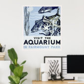 Besuchen Sie das Aquarium im Fairmount Park Poster (Heimbüro)