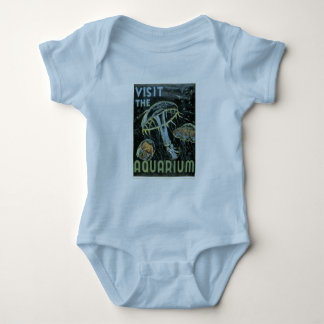 Besuchen Sie das Aquarium - WPA-Plakat - Baby Strampler