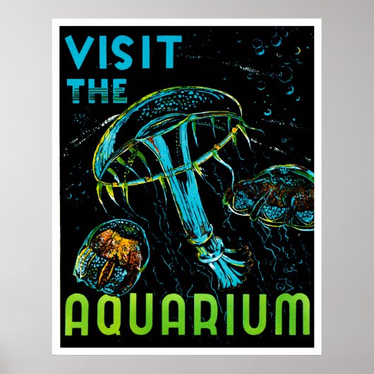 Besuchen Sie das Aquarium WPA Poster (Vorne)