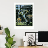 Besuchen Sie das Aquarium - WPA Poster - (Heimbüro)