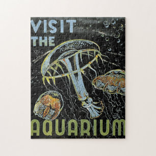 Besuchen Sie das Aquarium - WPA Poster Jellies, Qu Puzzle