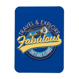 Besuchen Sie das fabelhafte Shetland Islands Logo Magnet