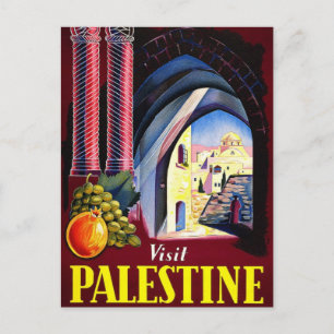 Besuchen Sie das Heilige Land Palästina Vintage-Re Postkarte