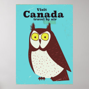 Besuchen Sie das Kanada-Eule-Plakat Poster