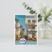Besuchen Sie das Karibische Vintage Postkarte (Stehend Vorderseite)