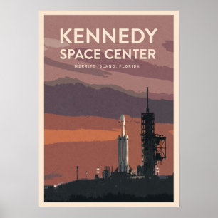 Besuchen Sie das Kennedy Space Center Poster