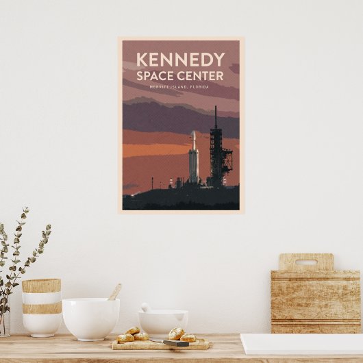 Besuchen Sie das Kennedy Space Center Poster (Küche)