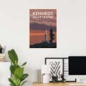 Besuchen Sie das Kennedy Space Center Poster (Heimbüro)