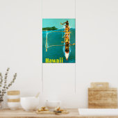 Besuchen Sie das Oldtimer-Poster von Hawaii Poster (Küche)