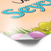 Besuchen Sie das Paradies! Seychelles Reiseplakat Fotodruck (Ecke)