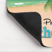 Besuchen Sie das Paradies! Seychelles Reiseplakat Mousepad (Ecke)