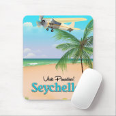 Besuchen Sie das Paradies! Seychelles Reiseplakat Mousepad (Mit Mouse)