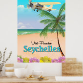 Besuchen Sie das Paradies! Seychelles Reiseplakat Poster (Küche)