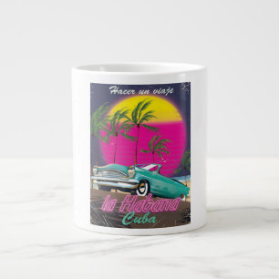 Besuchen Sie das Poster von 1985 auf Kuba Jumbo-Tasse