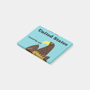 Besuchen Sie das Reiseplakat der Vereinigten Staat Post-it Klebezettel