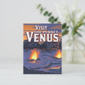 Besuchen Sie das Reiseplakat Planet Venus Postkarte (Stehend Vorderseite)