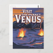 Besuchen Sie das Reiseplakat Planet Venus Postkarte (Vorne/Hinten)