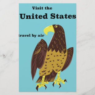 Besuchen Sie das Reiseposter der Vereinigten Staat Briefpapier