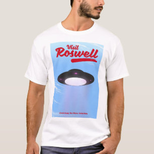 Besuchen Sie das Roswell UFO Vintage Poster Farbe T-Shirt